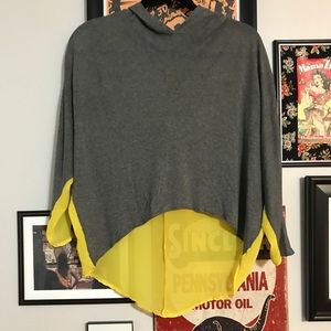 ✨Two Tone Bat Wing Shear Back Top